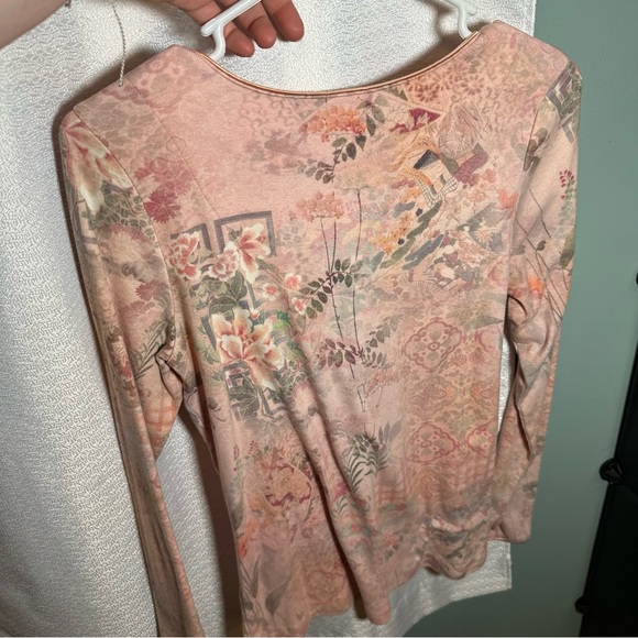 Floral Pink Women's Top - Picture 4 of 5